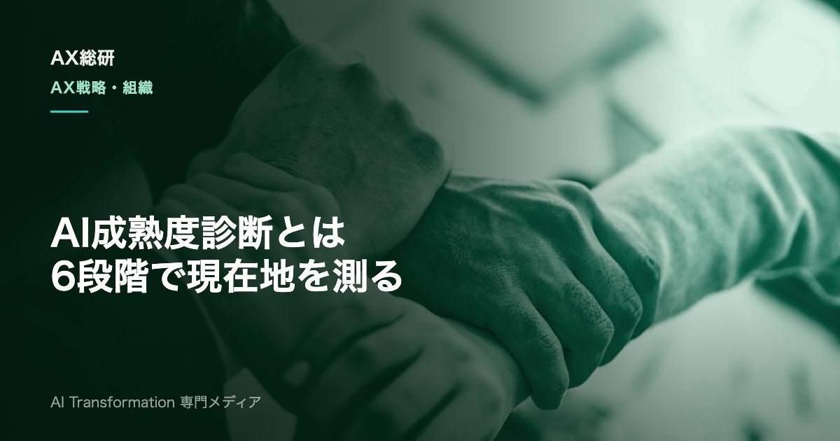 AI成熟度診断とは？レベル定義・評価軸・進め方とAX施策への活かし方